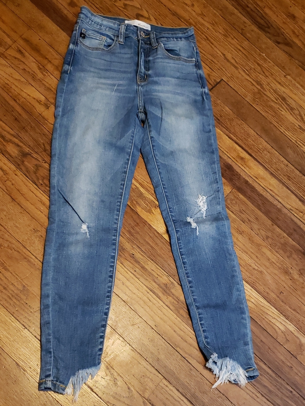 KanCan Light Blue High-Rise Distressed Skinny Jeans